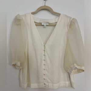 Topshop cream blouse US 10 / UK 14